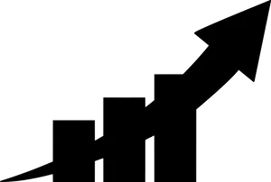 Ascending Bar Graphwith Arrow PNG