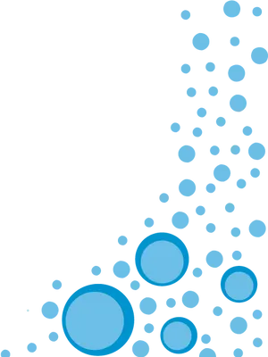 Ascending Blue Bubbles Background PNG image