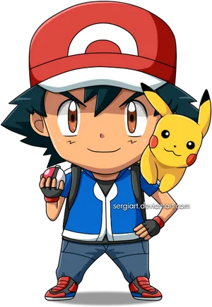 Ashand Pikachu Illustration PNG image