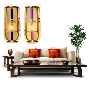 Asian Inspired Living Room Png 05242024 PNG image