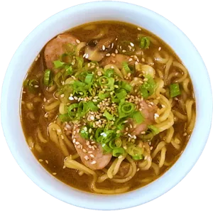 Asian Noodle Soup Bowl PNG image