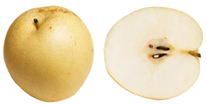 Asian Pear Wholeand Sliced PNG image