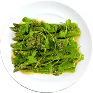 Asparaguswith Pesto Garnish PNG