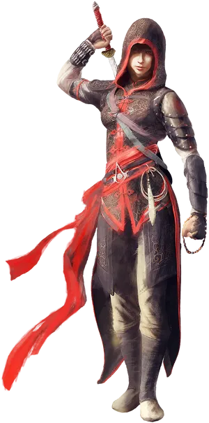 Assassins Creed Female Assassin Character PNG image