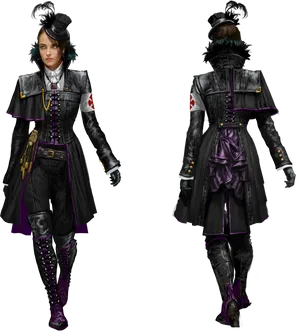 Assassins Creed Female Character Concept Art PNG image