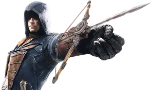 Assassins Creed Hidden Blade Action PNG image