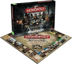 Assassins Creed Syndicate Monopoly Board Game PNG image