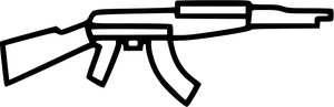 Assault Rifle Silhouette PNG image
