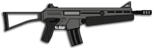 Assault Rifle Vector Illustration PNG image