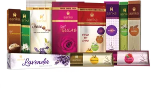 Assorted Aarika Agarbatti Packs PNG