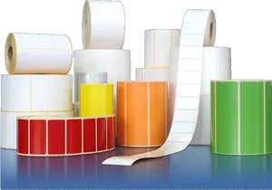 Assorted Adhesive Labels Stacked PNG