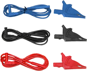 Assorted Alligator Clip Cables PNG image