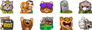 Assorted_ Animal_ Twitch_ Emotes PNG image