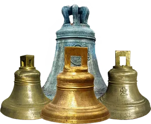 Assorted Antique Bells Collection PNG image