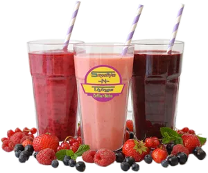 Assorted Berries Smoothies PNG image