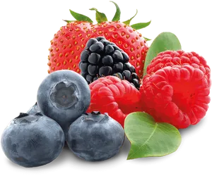 Assorted Berries Transparent Background