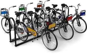 Assorted Bicyclesin Rack