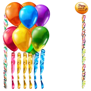 Assorted Birthday Balloon PNG 06272024