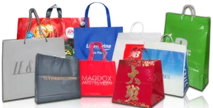 Assorted Branded Shopping Bags PNG
