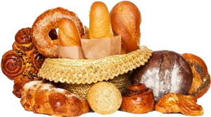 Assorted Bread Selection PNG image