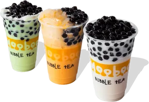 Assorted Bubble Tea Selection PNG image