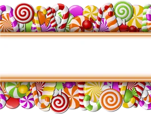 Assorted Candy Collection Banner PNG image