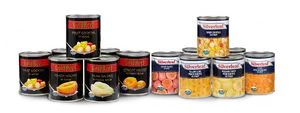 Assorted Canned Fruit Products PNG image