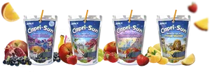 Assorted Capri Sun Juice Pouches PNG