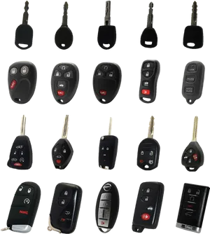 Assorted Car Keysand Fobs PNG