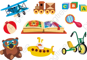 Assorted Childrens Toys PNG