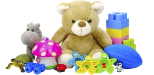 Assorted Childrens Toys Collection PNG image