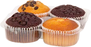 Assorted Chocolate Chip Muffins PNG image