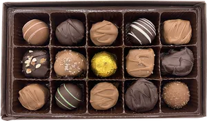 Assorted Chocolate Truffles Box PNG image