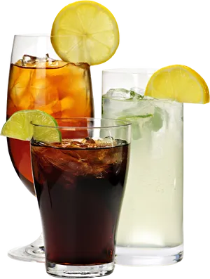 Assorted Cold Beverageswith Citrus Garnish