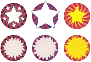 Assorted Decorative Stars Collection PNG image