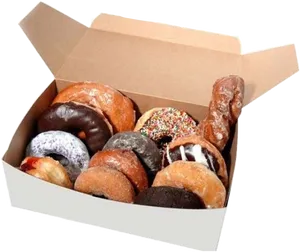 Assorted Donutsin Box PNG image
