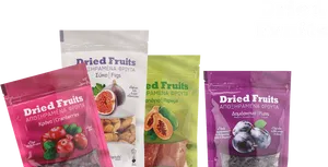 Assorted Dried Fruit Packages PNG image