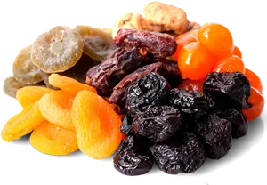 Assorted Dried Fruits Selection PNG image