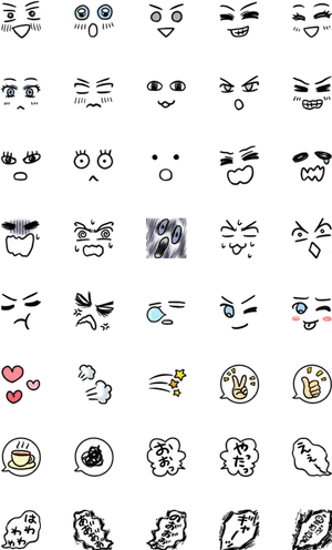 Assorted Emoji Expressions Collection PNG image