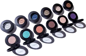 Assorted Eyeshadow Compacts Collection PNG image