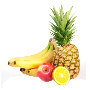 Assorted Fresh Fruits Black Background