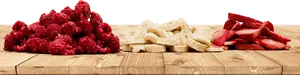 Assorted Fresh Fruits Wooden Tabletop