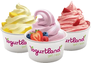 Assorted_ Frozen_ Yogurts_with_ Fruits PNG image