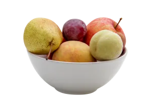 Assorted Fruit Bowl Black Background