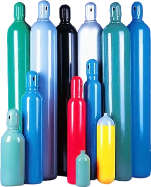 Assorted Gas Cylinders Collection PNG