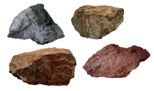 Assorted Geological Rocks Collection PNG image