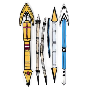 Assorted Hand Drawn Arrows PNG Lmg