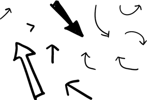 Assorted Hand Drawn Arrows PNG image