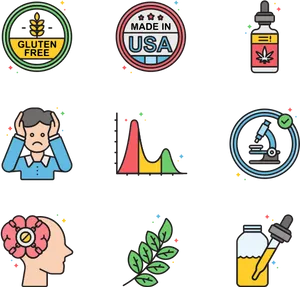 Assorted Healthand Wellness Icons PNG image