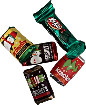 Assorted Holiday Chocolate Candy Wrappers